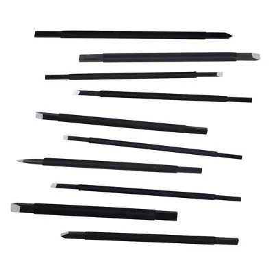 £20.42 • Buy New 10x Manganese Steel Stone Carving Knife Chisel Set Hand Craft Sculpting Tool