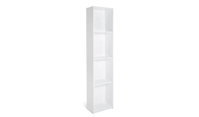 £39.99 • Buy Malibu 180cm Tall Narrow 4 Shelf Bookcase - White - UK SELLER