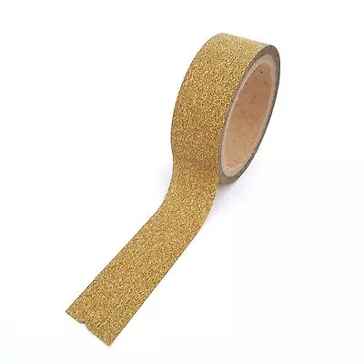 $5.50 • Buy Glitter Tape Gold Washi 10 Metres