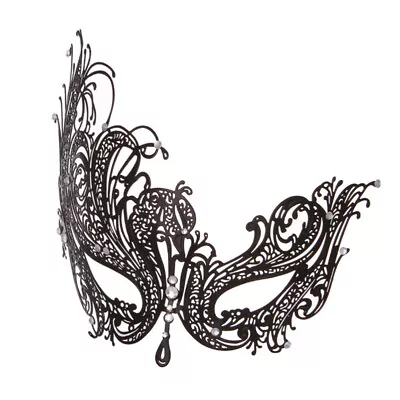 1Pc Masquerade Mask For Women Metal Masks With Rhinestone • £10.39