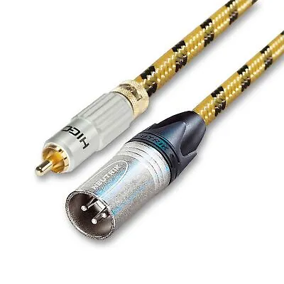 Locking RCA To Mono Male XLR Lead. HiCon Phono Plugs. Sommer Vintage SC Cable. • £49.69