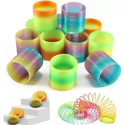 12 Pack Magic Rainbow Springs | Classic Novelty Colorful Rainbow Toy Assorted Bu • $14.99