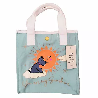 RADLEY You Are My Sunshine Seafoam Canvas Open Top Grab Bag - New With Tags • £24.95