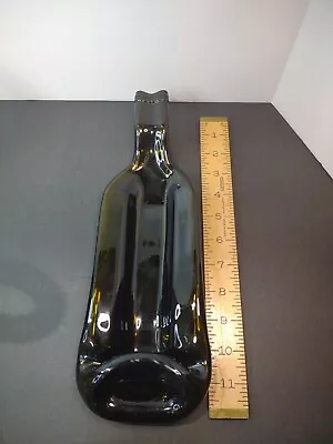 Melted Wine Bottle Appetizer Dish Or Spoon Rest. Brown  • $14