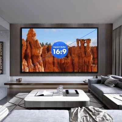 $399 • Buy  120  Projector Screen  16:9 3D 4K Ready Home Theater Fixed Aluminum Frame