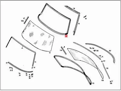 Genuine Mercedes W114 Coupe Sedan Sealing Frame 1156700739 • $248.85