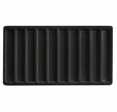 US Seller~2pcs Black Flocked 1x10 Compartment Jewelry Display Tray Insert • $10.99