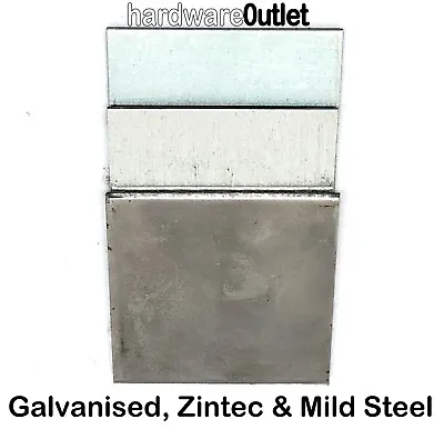Mild Steel Galvanised Zintec Mild Sheet Plate Metal Guillotine Cut UK Supplier • £6.93