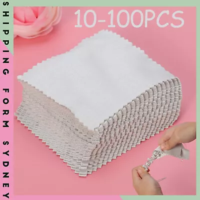 $1 • Buy Silver Polishing Cloths Jewellery Cleaning Cloth Clean Polish Coin Ring 8*8cm