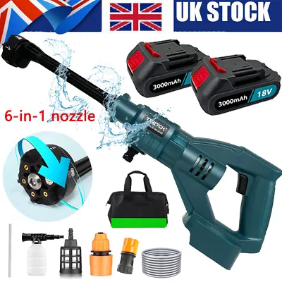 18V Battery Cordless Power Washer 6in1 High Pressure Washer Jet Water For Makita • £38.41