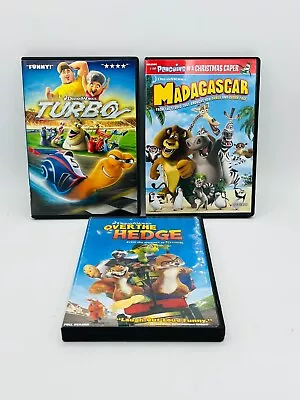 Set Of 3 DreamWorks Animated Movies On DVD - Over The Hedge Turbo Madagascar • $12.99