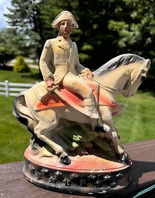 $19.99 • Buy Vintage George Washington On Horse Carnival Chalkware Figure 12 Inch Americana