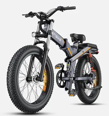 Engwe X24 100OW 24  Fat Bike Foldable E-Mountain Bicycle 48V 19.2Ah Battery EMTB • £1499