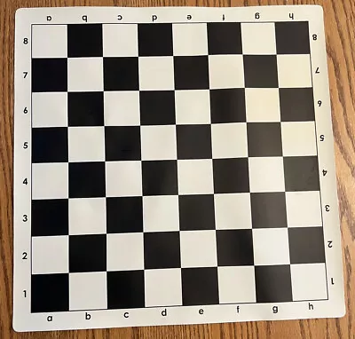 New Large 20x20 In Vinyl Roll Up Black Tournament Chess Board 2.25 In Squares • $15