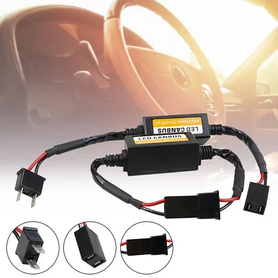 2PC H7 LED Headlight Decoder Adapter Canbus Anti-Flicker Harness Error Canceller • $9.21