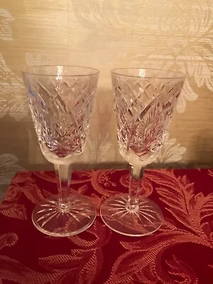 $35 • Buy Pair Waterford Crystal Sherry / Cordial Glasses Shannon Jubilee 2 Discontinued