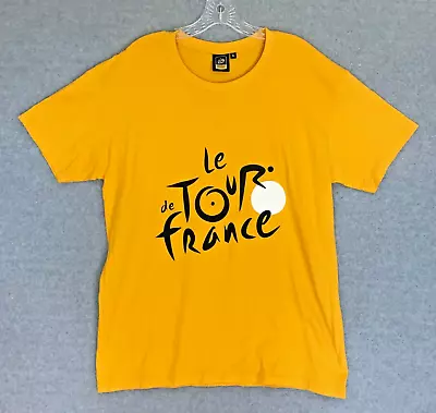 Vintage Le Tour De France Cycling T Shirt Mens XL Yellow Official Licensed Tee • $16.97