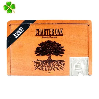 Charter Oak Rothschild Habano Empty Wood Cigar Box 8.25  X 5.25  X 2  • $5.55