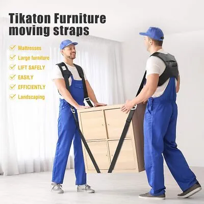 Tikaton Furniture Moving Strap Adjustable Lifting Strap 2 Movers Moving Supplies • $41.99