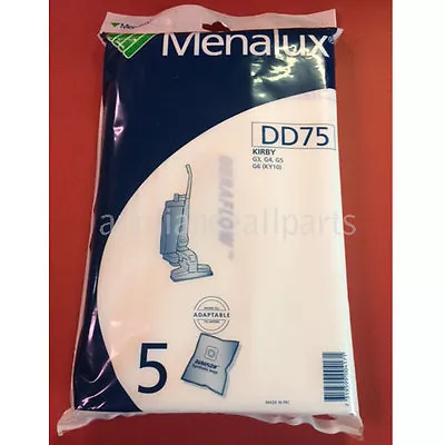 Genuine Menalux Vacuum Bags: Suits Kirby G3 G4 G5 G6 (pack Of 5)  Dd75 • $14.95