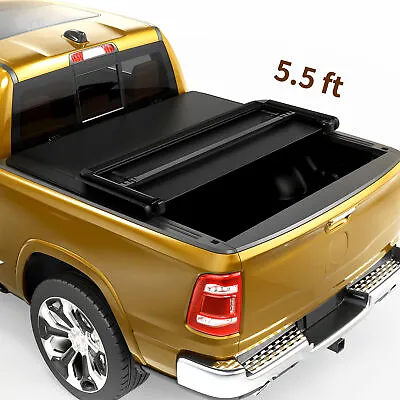 5.5 Ft Bed Tonneau Cover Soft Tri-fold For 09-14 Ford F150 F-150 Truck W/ Lamp • $129.99