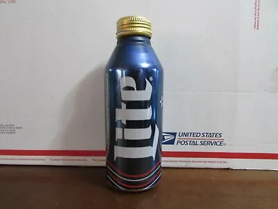 Beer Miller Lite 16 Oz Aluminum Empty Can Bottle IT's MILLER TIME RED WHITE BLUE • $4