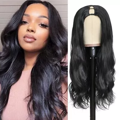 14~30 Inch Upgrade Glueless V Part Synthetic Wig Body Wave Wigs 150% Density • $28.58