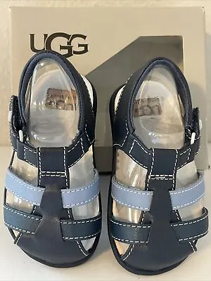 UGG Infant Toddler Child Kolding Sandal - Blue Navy - Size 4-5 NEW In Box • $24.99