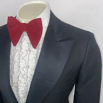 Vintage 60s Tuxedo Jacket Suit After Six Black Blazer Coat Retro Prom Mens 42 R • $49.99