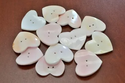 12 Pcs Pink Conch Concho Shell Heart Sewing Buttons 1 1/4  #2054 • $12