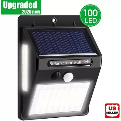 100 LED Solar Power Light PIR Motion Sensor Security Outdoor Garden Wall Lamp US • $7.98