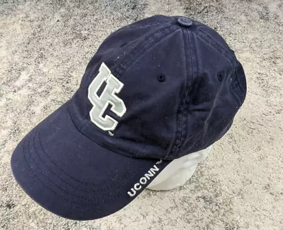 UCONN University Connecticut Hat Blue Washed Wear Strapback Adjustable Dad Cap • $14.99