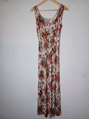 Oh My Love Sleeveless Floral Maxi Dress - Red Rose Print - SIZE S/M • £7.99