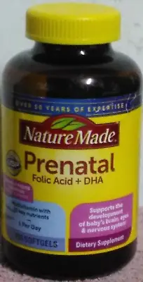 Nature Made Prenatal Multivitamin Folic Acid + DHA 150 Softgels 05/2025 Or Later • $24.87