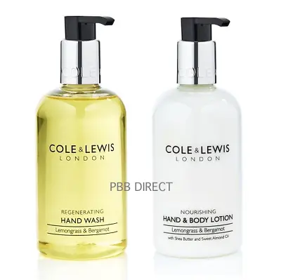 £11.99 • Buy Cole & Lewis Luxury Hand Wash & Lotion Lemongrass & Bergamot Large 300ml & Pump