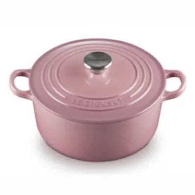 Le Creuset Cocotte Ronde 18cm Mauve Pink Casserole NEW Cast Iron Silver Knob NIB • £213.86