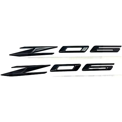 2pcs  Z06 Genuine 3D Side Emblems Carbon Flash For 2023-2024 C8 • $42.96