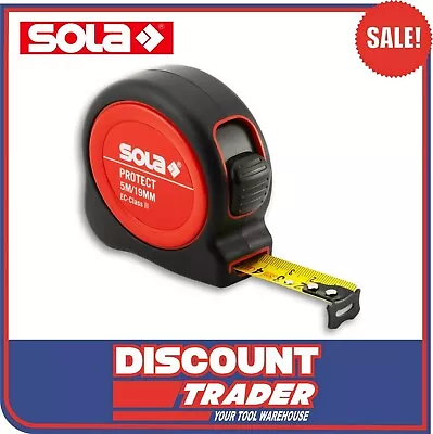 SOLA Protect 3m X 16mm Tape Measure EC Accuracy Class II PE3016 - 50550201 • $15