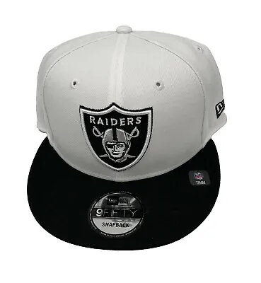 New Era Las Vegas Raiders 9Fifty White/Black Adjustable Snapback Hat Cap • $39.99
