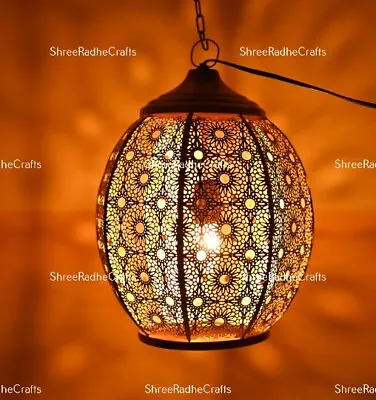 Moroccan Lantern Lamp Shades Lighting Turkish Hanging Lamp Hole Seljuks Pattern • $137.59
