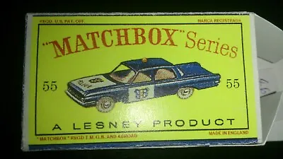 £1.95 • Buy Matchbox -  No55 Police Car - Replica / Repro Box