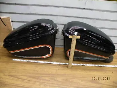 Vintage Saddlebags Harley Honda Buco Bates Bmw Motorcycle 60's Cb Hard Bags Mou • $299.99