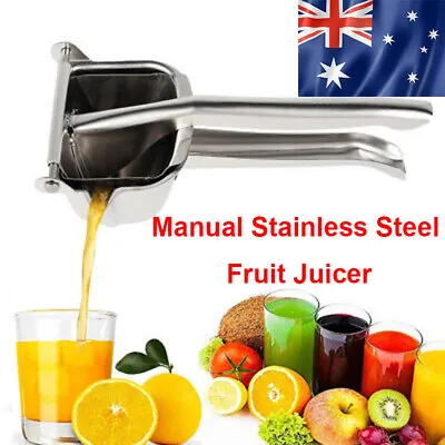 Stainless Steel Manual Juicer Hand Lemon Lime Juice Squeezer Fruit Extractor Ff • $26.49