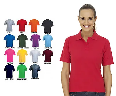 £4.99 • Buy Ladies Lightweight Polo T Shirt Size 6 To 32 -  SPORT CASUAL & WORK POLO SHIRTS