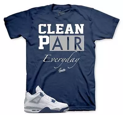 Shirt To Match Jordan 4 Midnight Navy - Clean Pair Sneaker Tees • $23.99