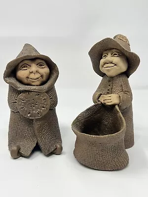 Rare Vintage 1970's 2 Figures With Bags  Gentlefolk Figurine Windridge Pottery • $65