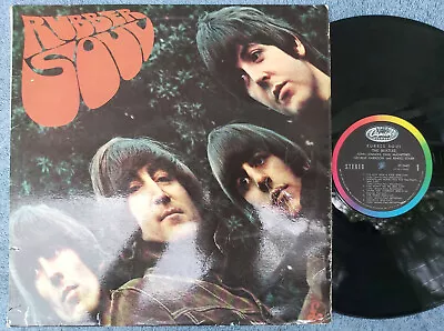 THE BEATLES Rubber Soul Capitol LP Rainbow Label ST 2442  EMI PCS 3075 Jacket • $19.99