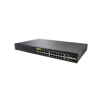Cisco SG350-28P-K9 28 Port PoE Switch (4 Port PoE 60W) + 2 X SFP - Cisco Excess • £199