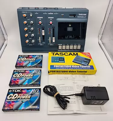 Tascam Porta 02 MKII Ministudio-4 Track Cassette Recorder Pre-owned W/ Manual • $249.99