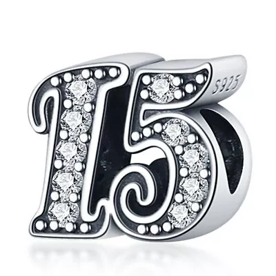 $26.95 • Buy Birthday / Number Charms S925 Silver By Charm Heaven 10 13 15 23 33 40 + More 